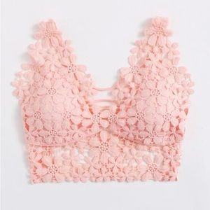 Stretch lace top.